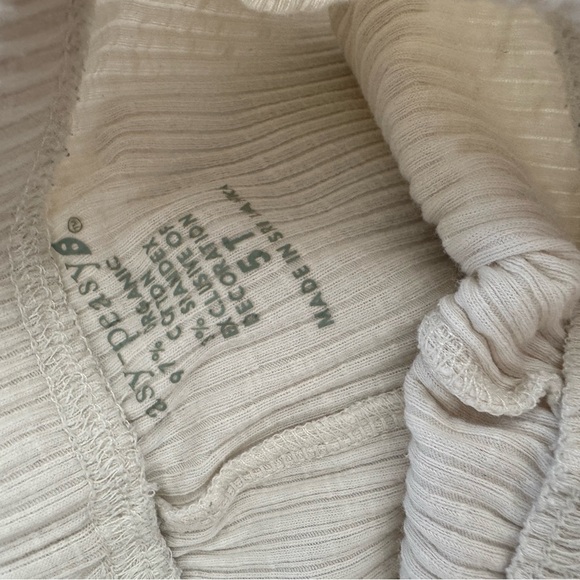 Easy peasy organic girls 5T legging and top Set flowers Print purple blue ivory - Picture 7 of 16